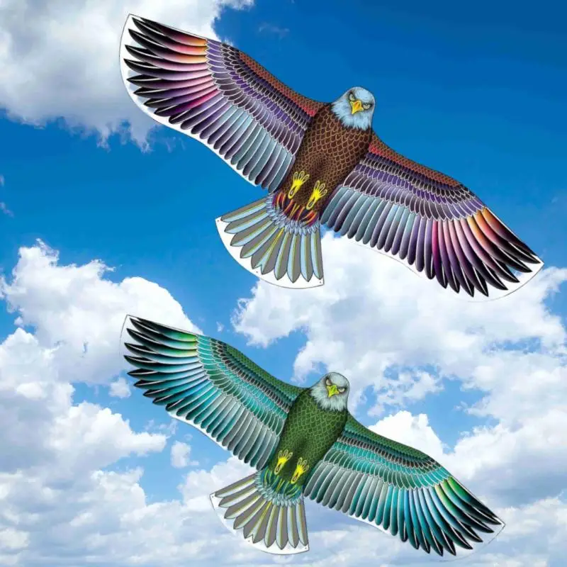 Cerf-volant répulsif pour oiseaux pour jardin et cour, émulation d'aigle colorée, épouvantail de faucon volant