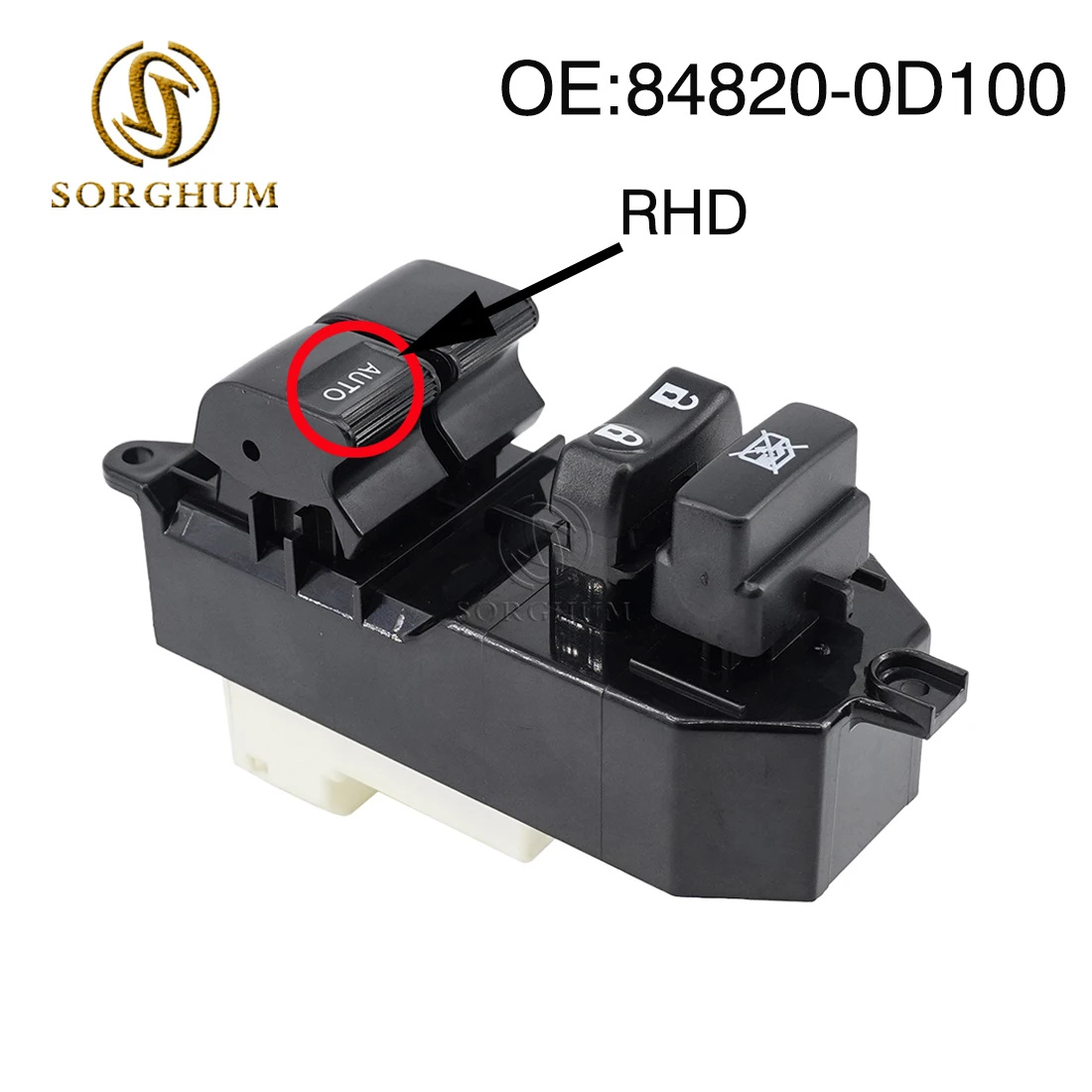 

Sorghum Front Right Driver Side Power Master Window Control Switch Console For 2007-2013 Toyota Auris Hybrid 84820-0D100 RHD Car