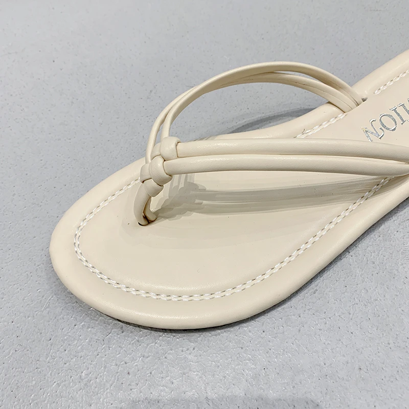 Riband Strap Slippers Women Summer Shoes Women Fashion Flip Flops Comfort Flat with Slippers Slip-On Beach Sandals Slides Women