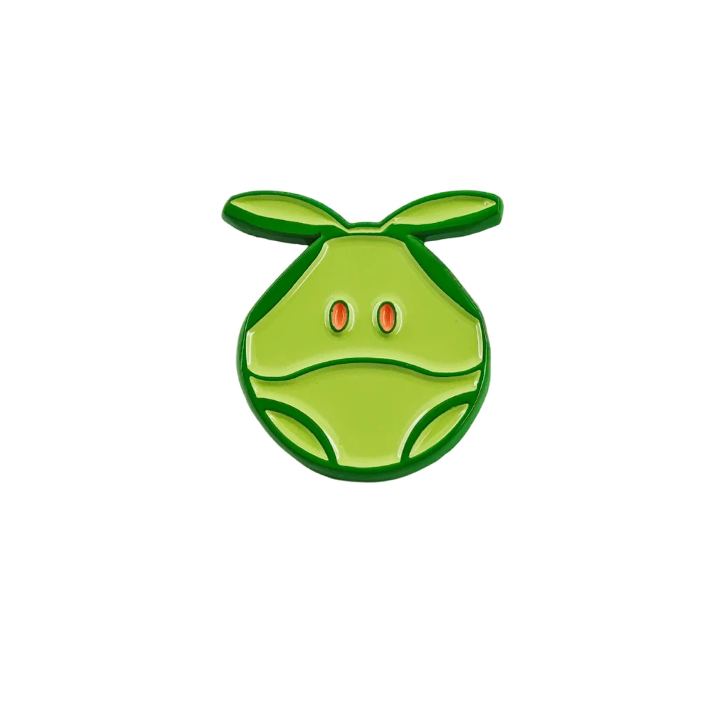 Classic Anime Enamel Pins Cute Green Robot Mascot Brooches Anime Periphery Mecha Metal Badge Backpack Decoration Lapel Pin Gift