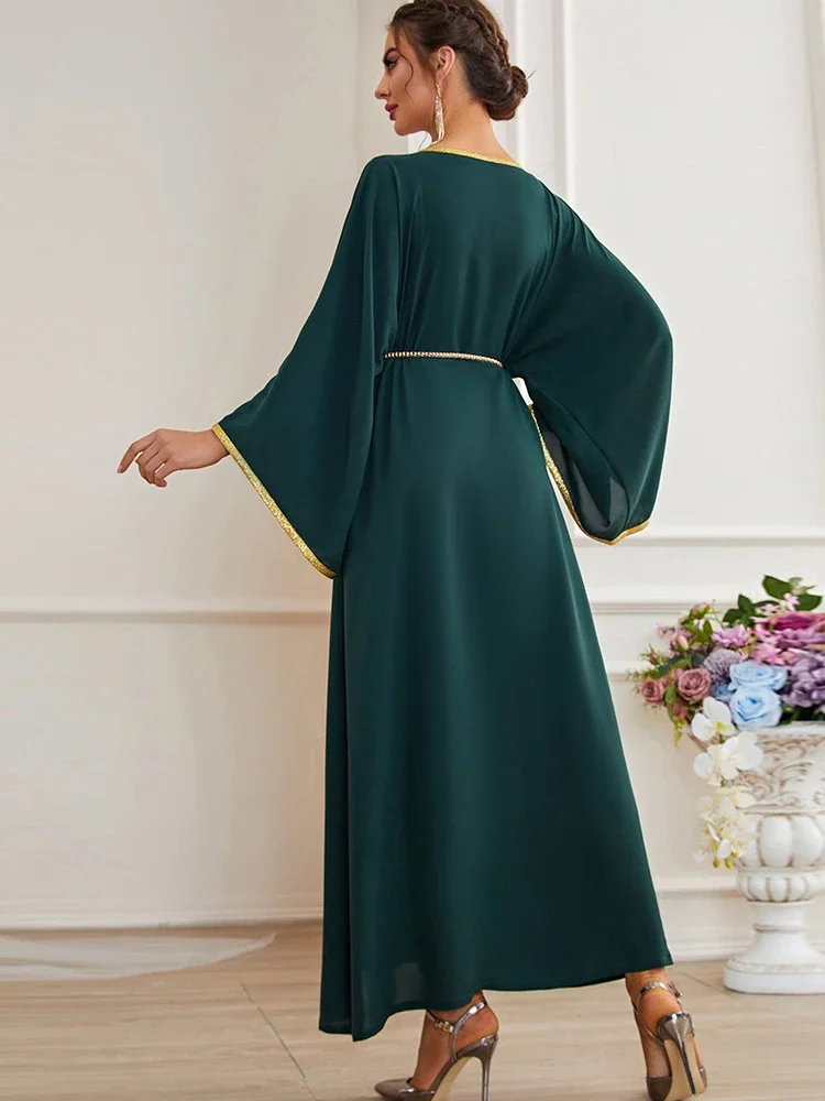 Eid Diamond Muslim Morocco Party Dress Women Abaya Maxi Dresses Long Robes Middle East Ramadan Turkish Islam Prayer Female Juhab