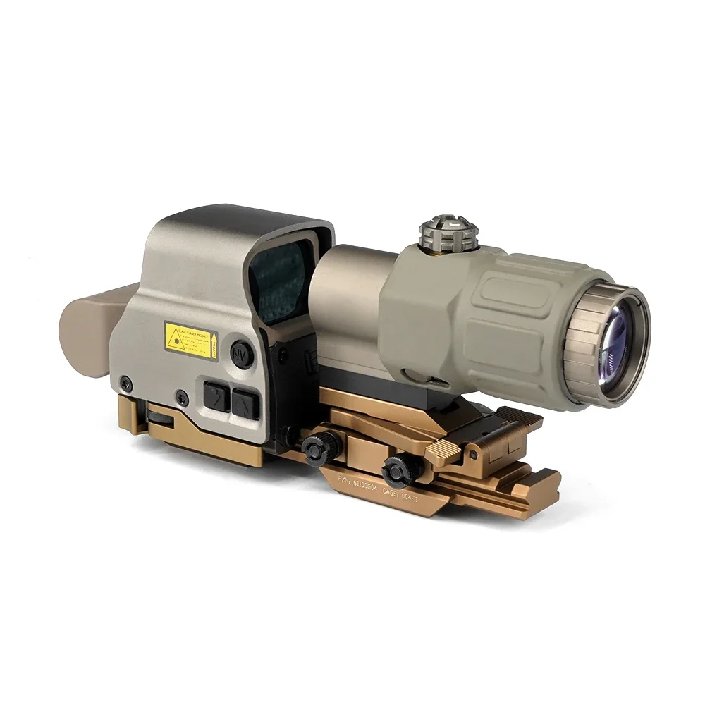EXPS3 Red Dot Sight with Fast Optic Riser and FTC Mount G33 3X Magnifier Combo with Mil/Flag Full Markings - view 4