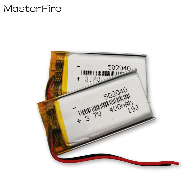 แบตเตอรี่ลิเธียมโพลิเมอร์4ชิ้น/ล็อต502040 400mAh 3.7V สำหรับของเล่นอัจฉริยะไฟ LED สเตอริโอแบตเตอรี่ลิเธียมโพลิเมอร์ชาร์จได้