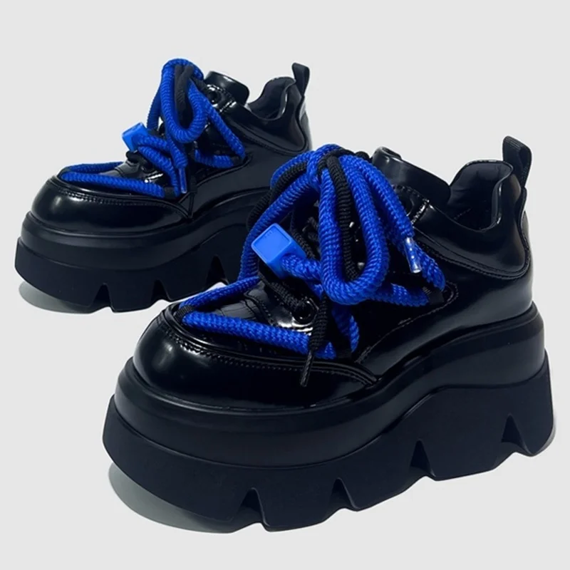 

Platfrom Cross Strap Mixed Colors Pumps Sexy Pointed Toe Matte Leather Casual Trends New Arrivals Fashion Women Shoes