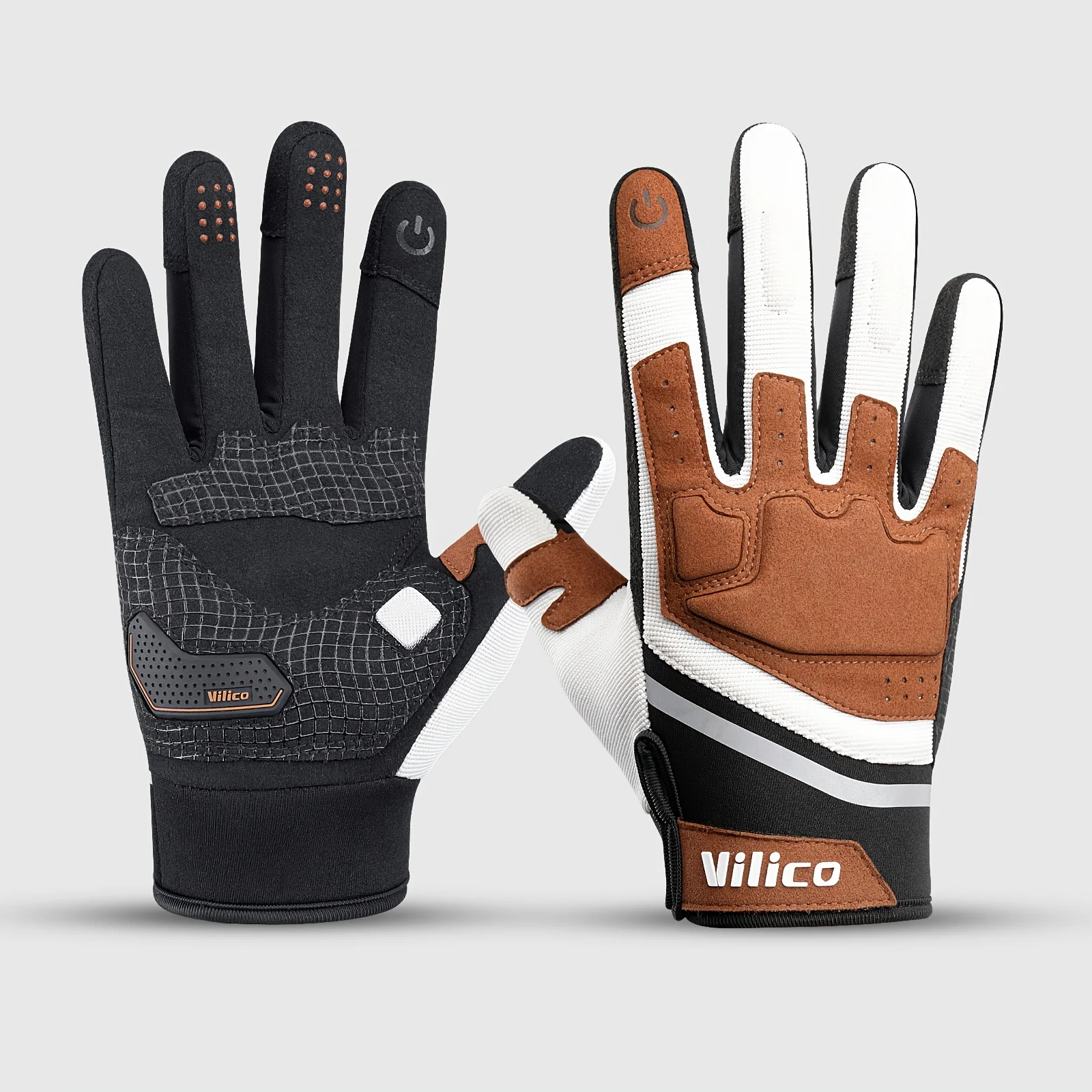 VILICO Touchscreen-Fahrradhandschuhe Winter Warme und Winddichte Vollfinger-Wasserdichte Handschuhe für Rennräder, Unisex
