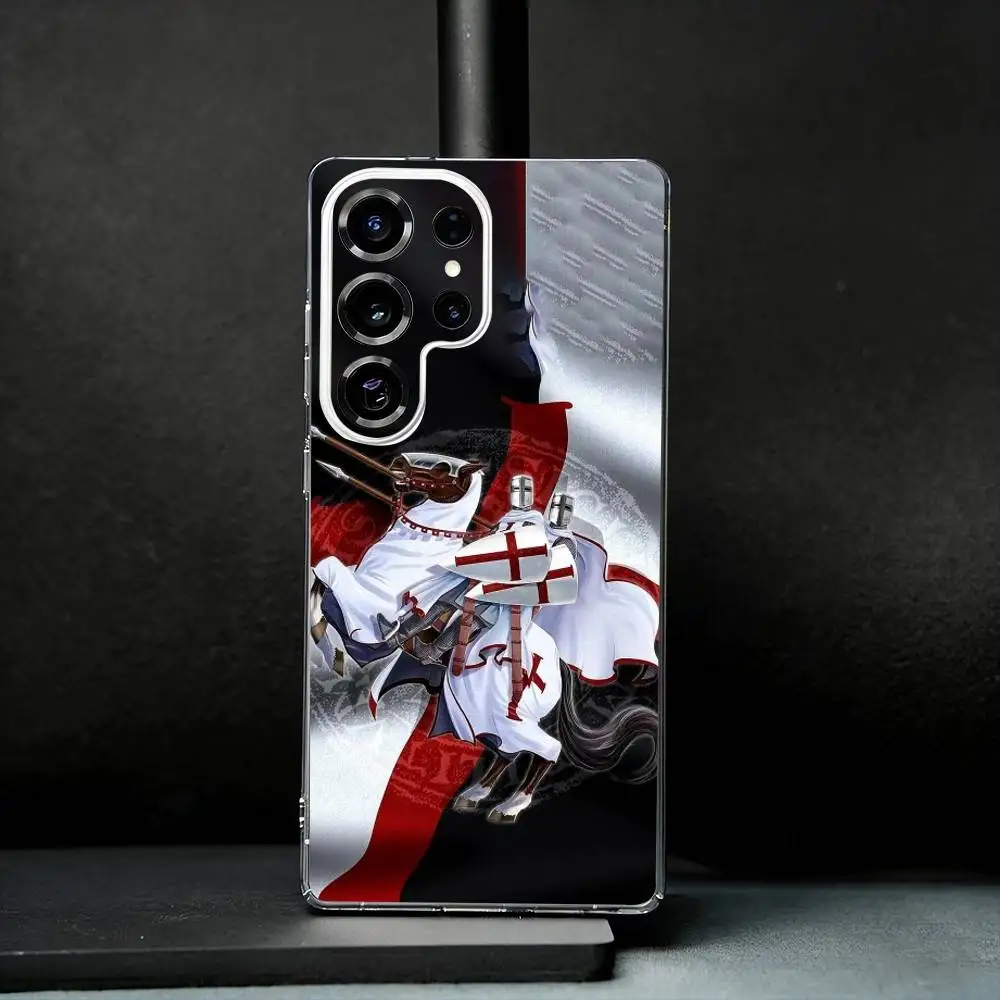 

Crusaders Templar Knight art Phone Case For Samsung S25,S24,S21,S22,S23,S30,Ultra,S20,Plus,Fe,Note,10,9,5G Transparent Cover