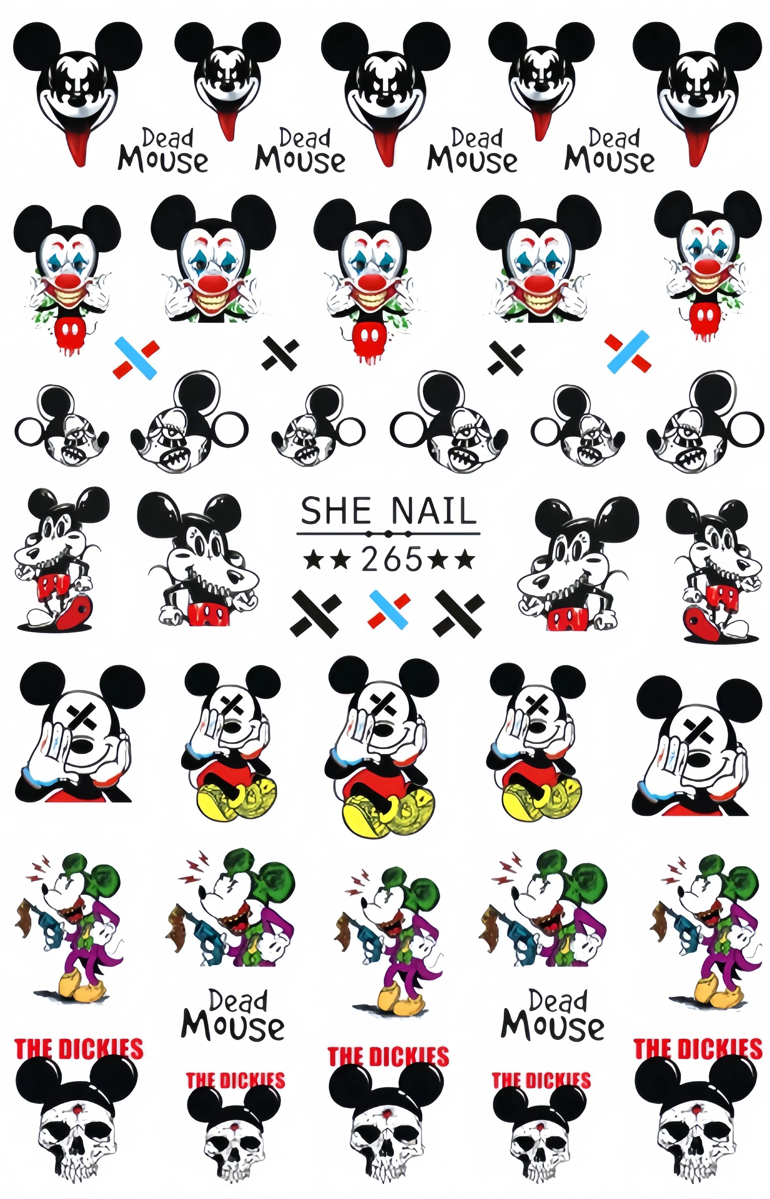 1PCS Disney Halloween Cartoon Toy Stickers Notebook Stickers Cute Mickey Minnie Sticker Animation Accessories