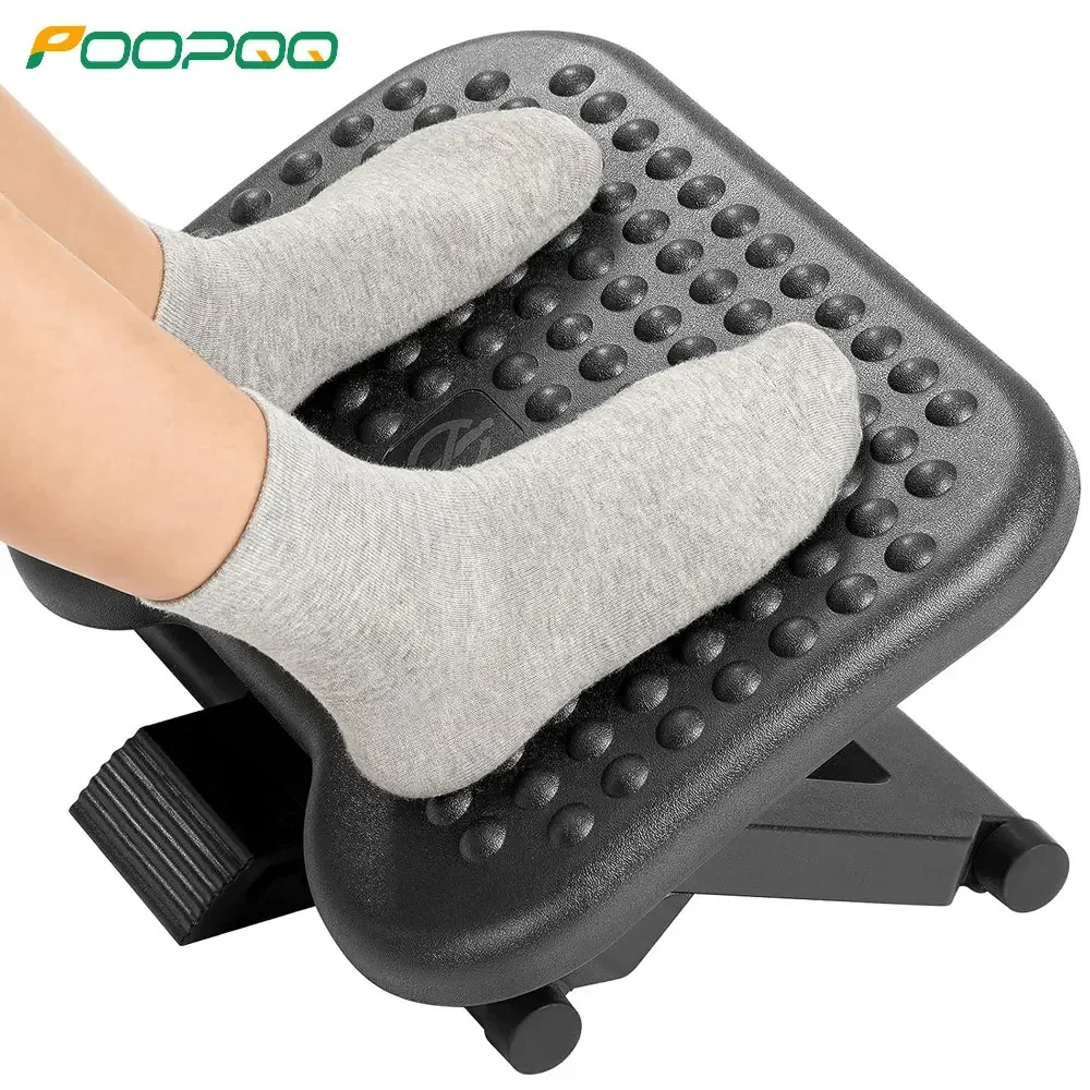 Foot Rest for Under Desk At Work, Ergonomic Adjustable Foot Rest with Massage Texture Board, Under Desk Foot Stool Office, Home