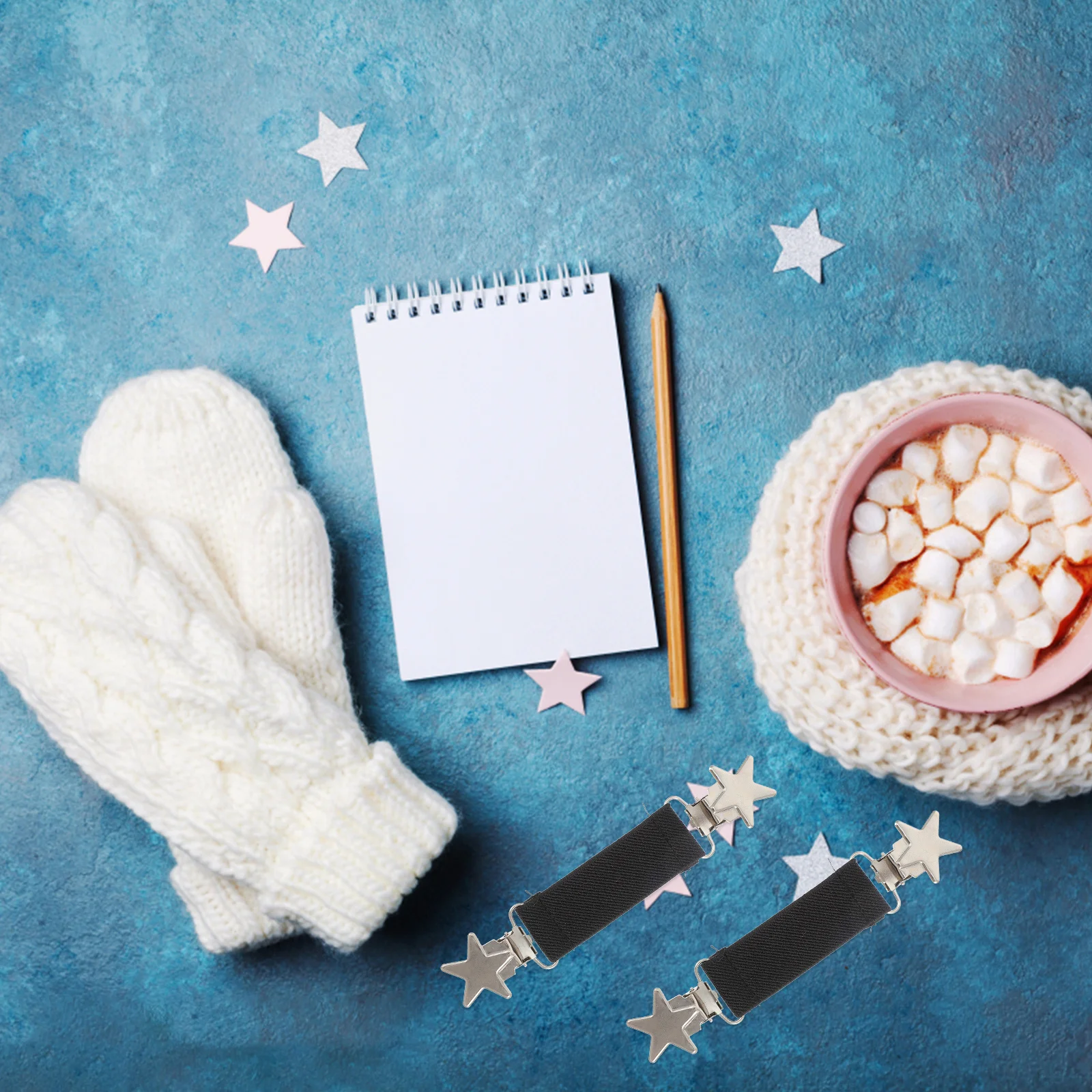 6 قطعة مشبك القفازات المرنة الماسك للعمل في الهواء الطلق مكافحة فقدان المطاط السحابة شال حامل أداة الملحقات