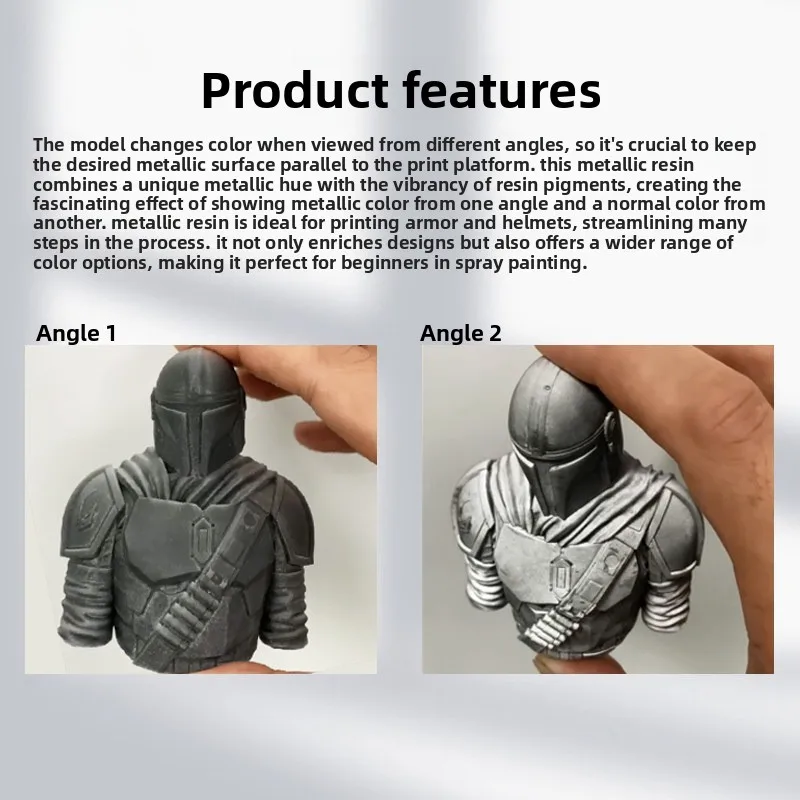 Metallic Color General Photopolymer Resin LCD Photocurable 3D Printing Model Forming Material