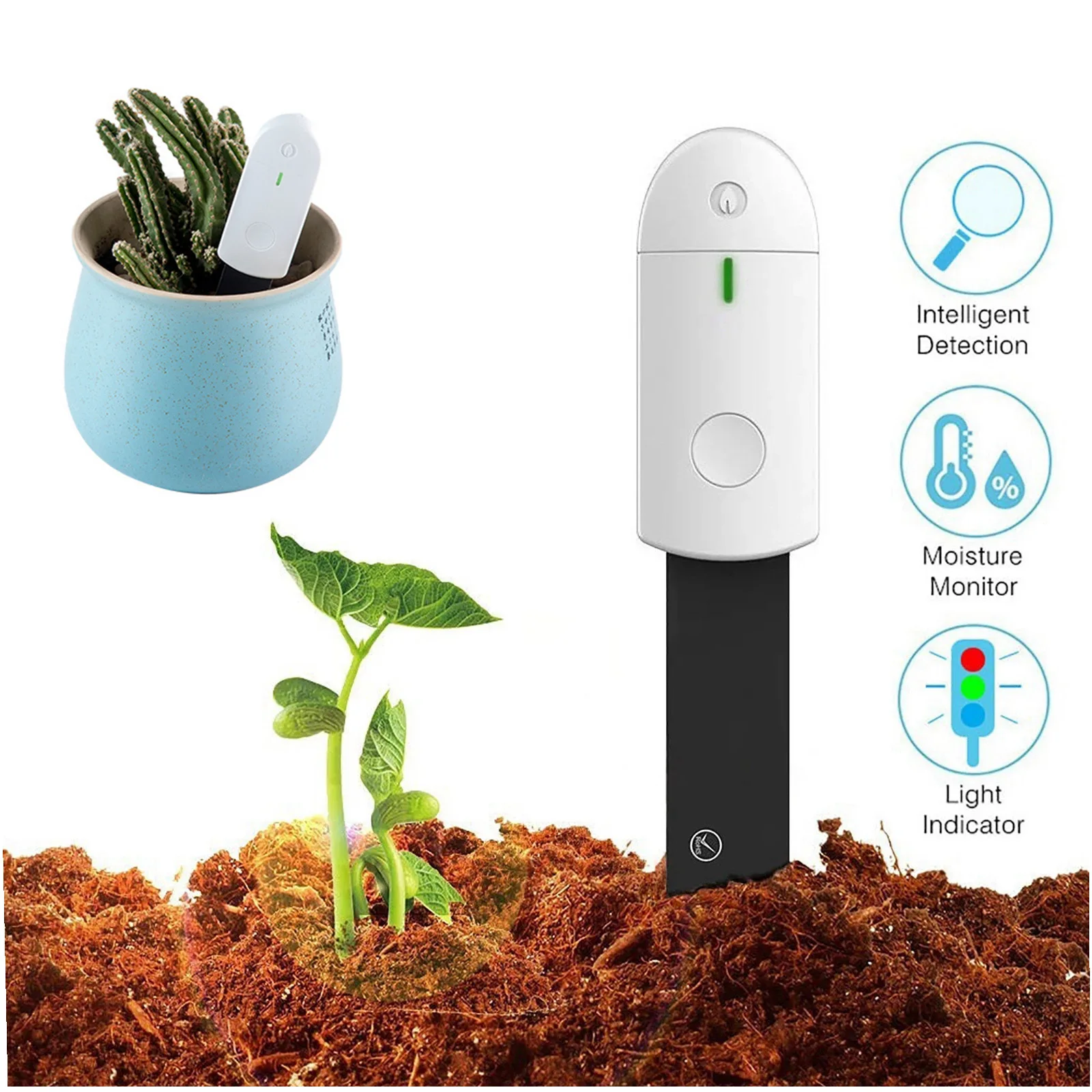 Plants Plant Detector Meter Care Testing Moist Moisture Planting Soil Humidity Hygrometer Monitor Sensor For Tool Garden Soil