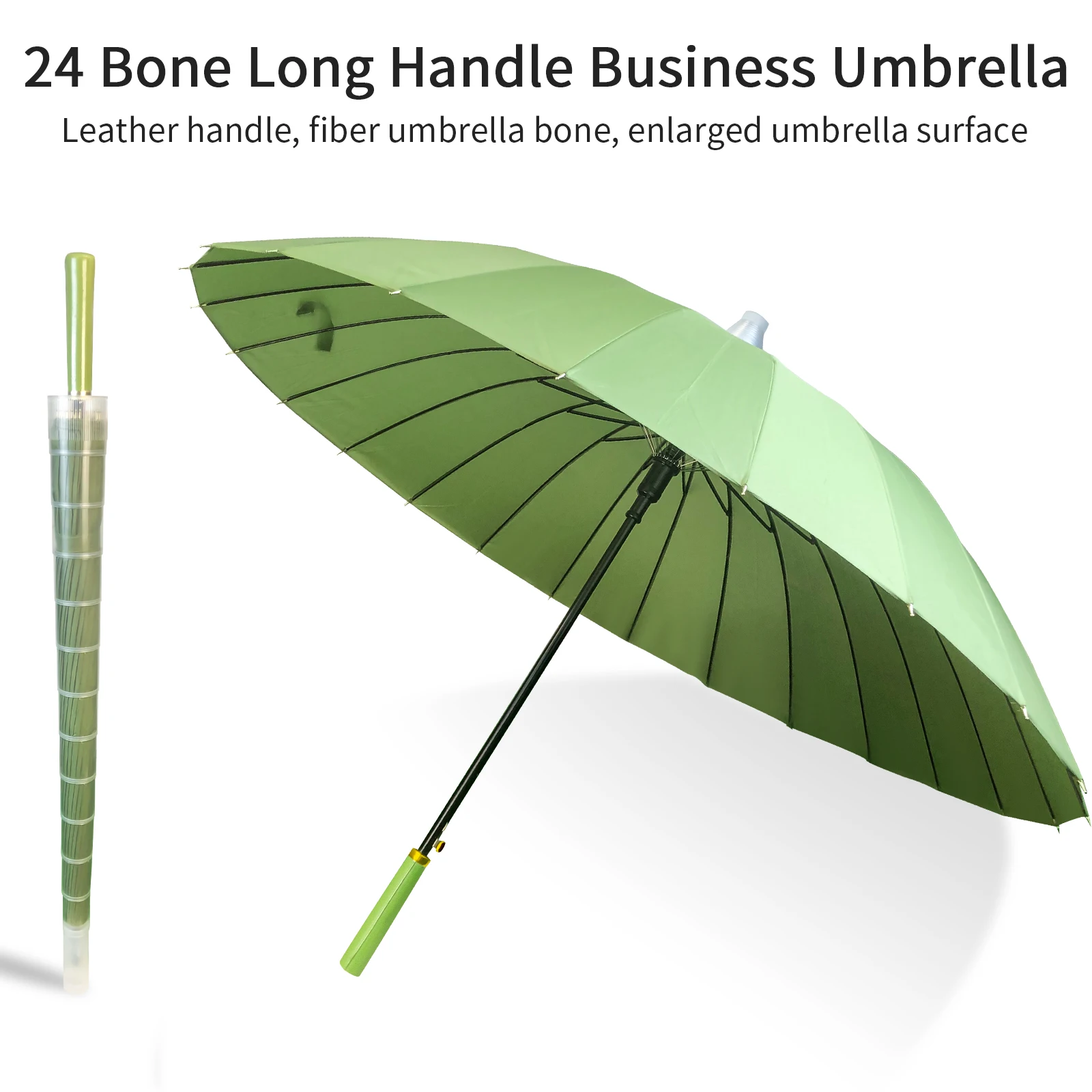 Golf Umbrella 24 Bones Large Windproof Umbrellas Automatic Open Oversize Rain Umbrella Long Handle Vented Stick Umbrellas