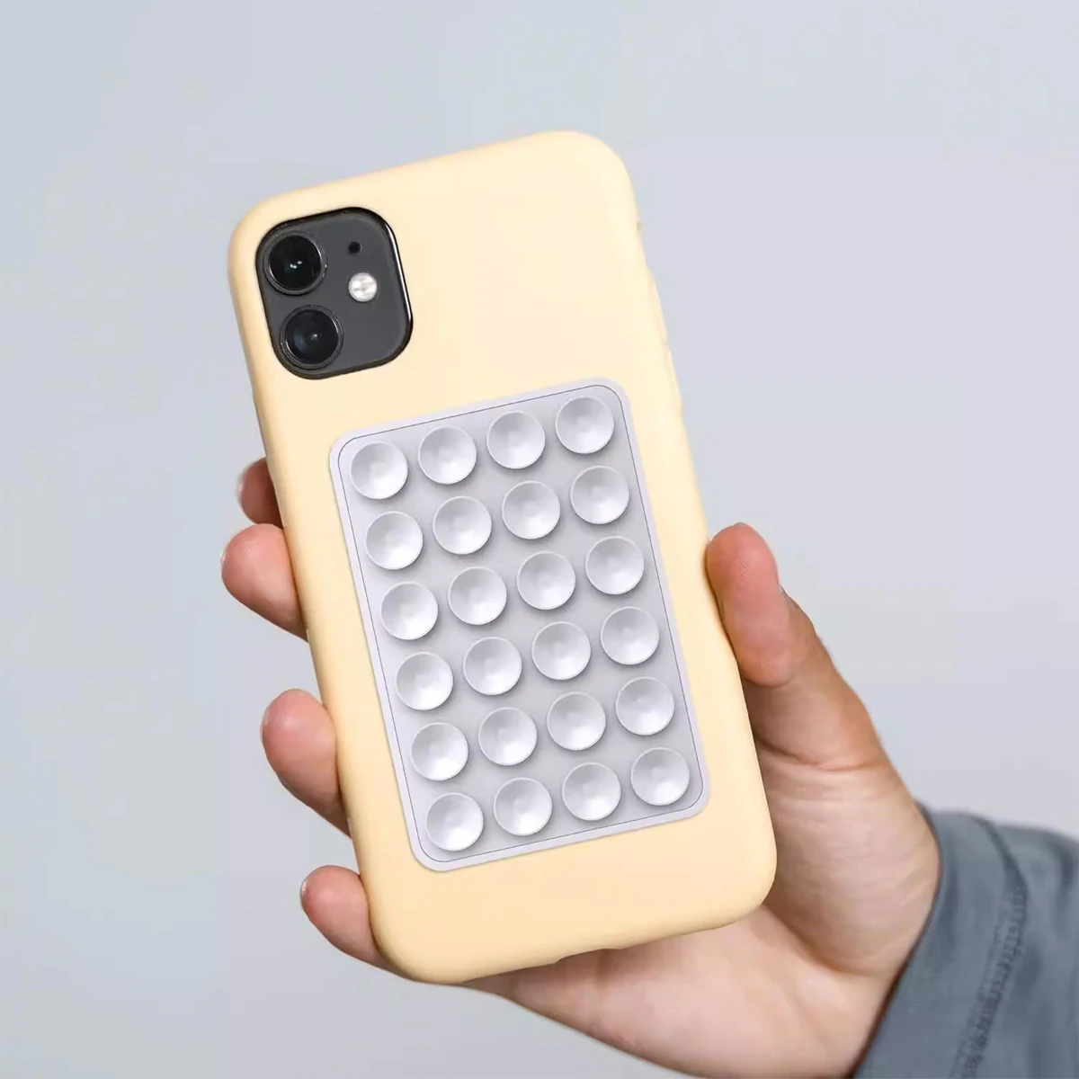 Silicone Suction Pad Double Sided For Mobile Phone Fixture Suction Cup Backed Adhesive Silicone Rubber Sucker Pad For Fixing