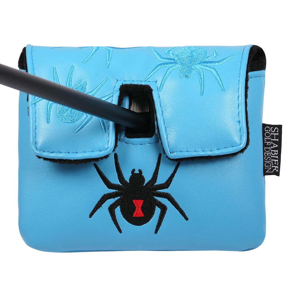 Blue PU Leather Embroidered Magnetic Closure Golf Headcover Putter Cover for ZT view 6