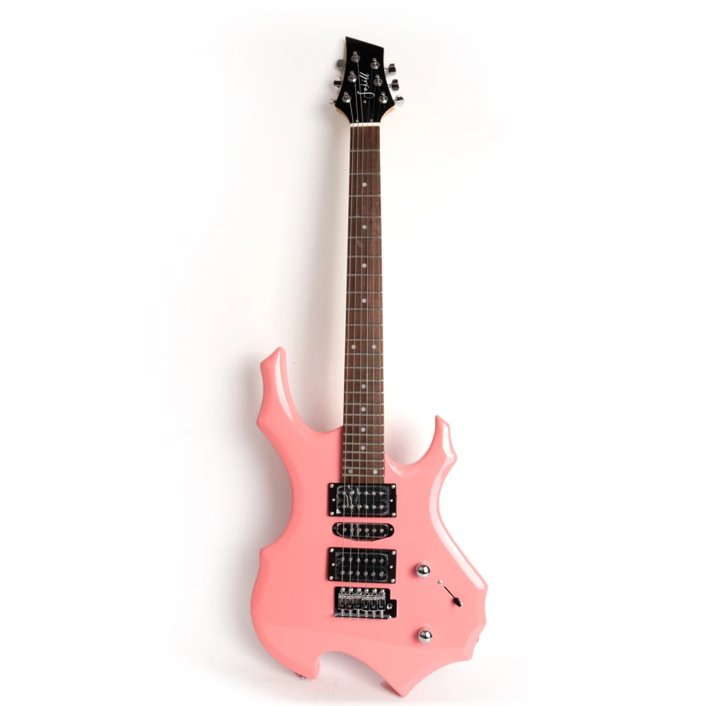 High quality  Pink Rock electric guitar electricas electro electrique guitare guiter guitarra gitar