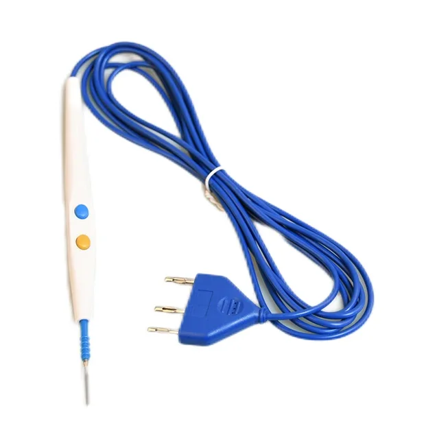 surgical scalpel /electrosurgical pencil with cable and connector - Disposable Electrosurgical ESU Pencil