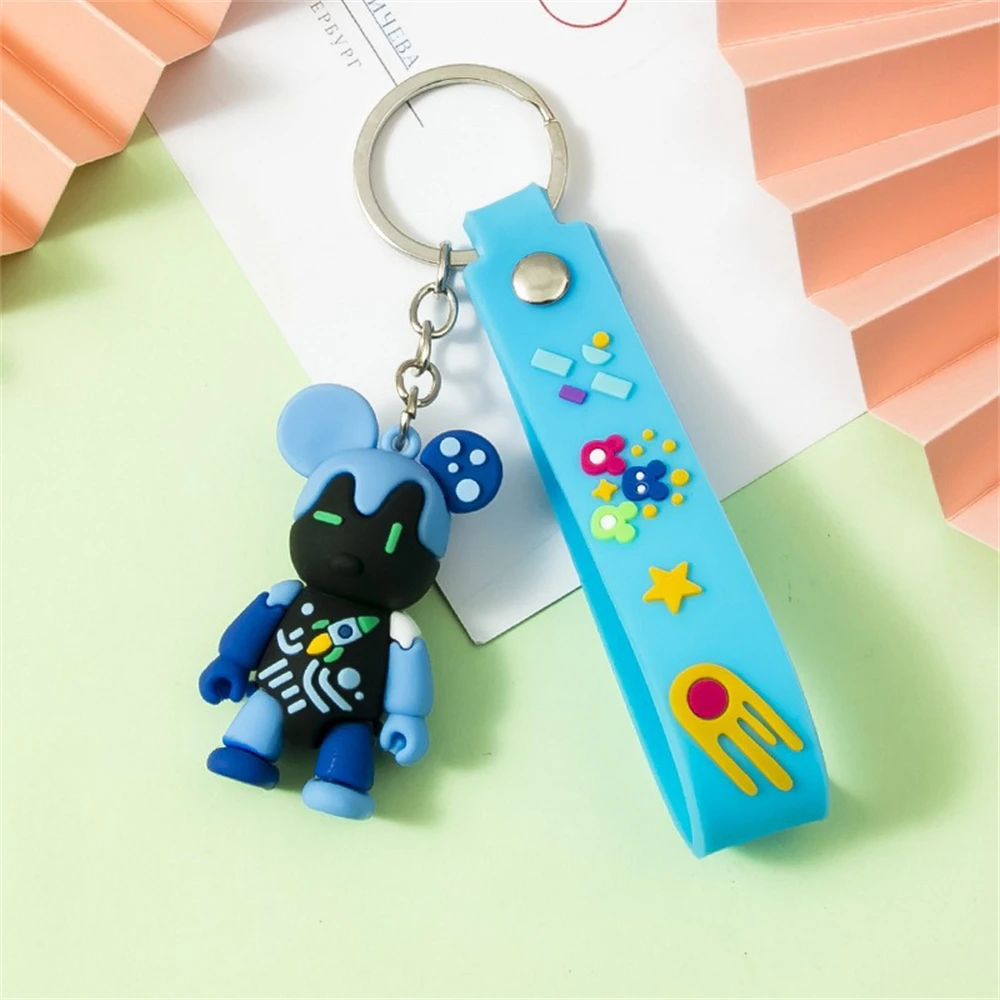 Picture 5: 1pcs Colorful Key Chains Creative Cartoon Bear Keychains Bag Car Pendant Student Gift Jewelry Clothing Accessories