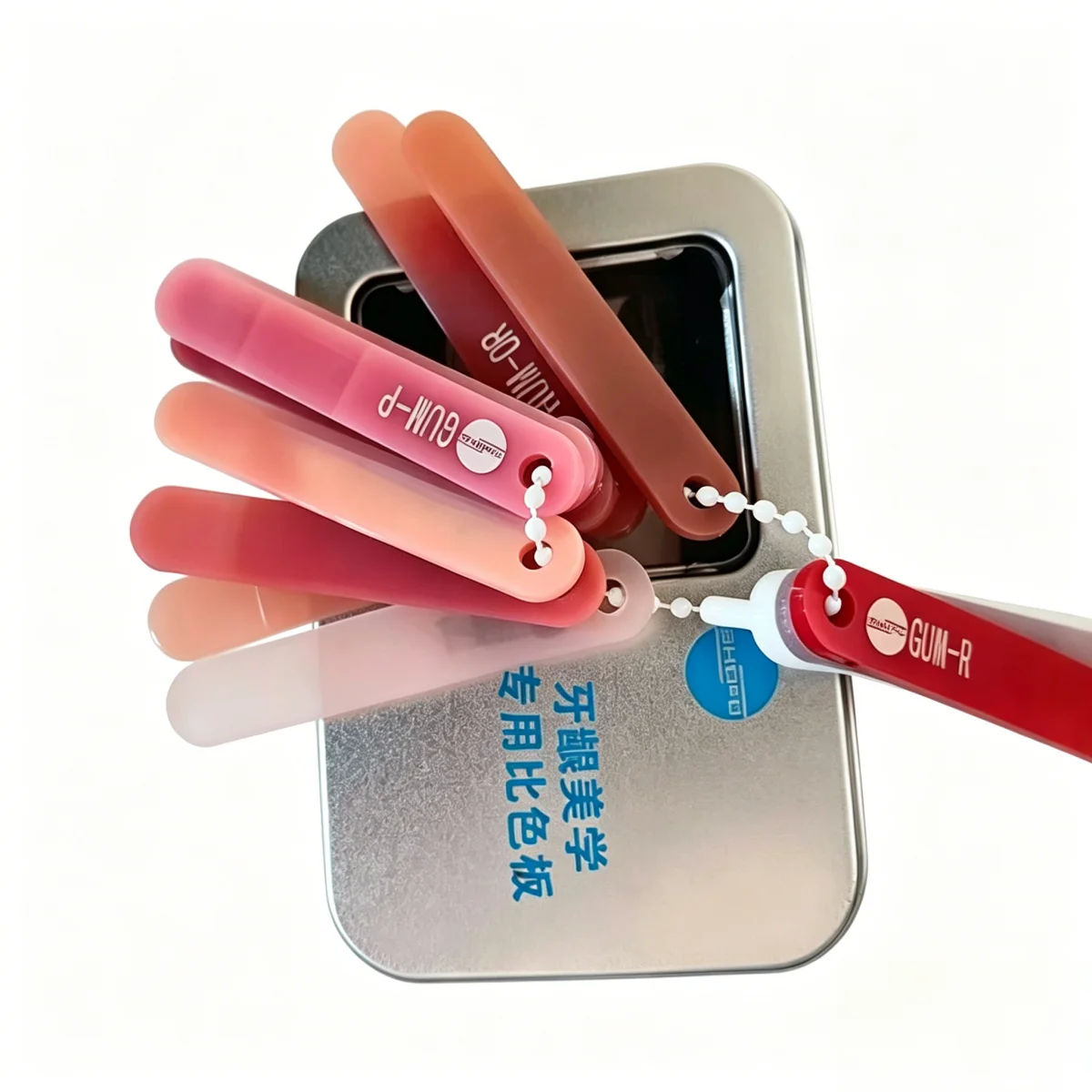 SHOFU Gumy Gingival Color Plate Indicator Tri-Color Set PN7040 SHOFU Halo Gingiva Indikator Gum Color Guide Gencive Shade Guide
