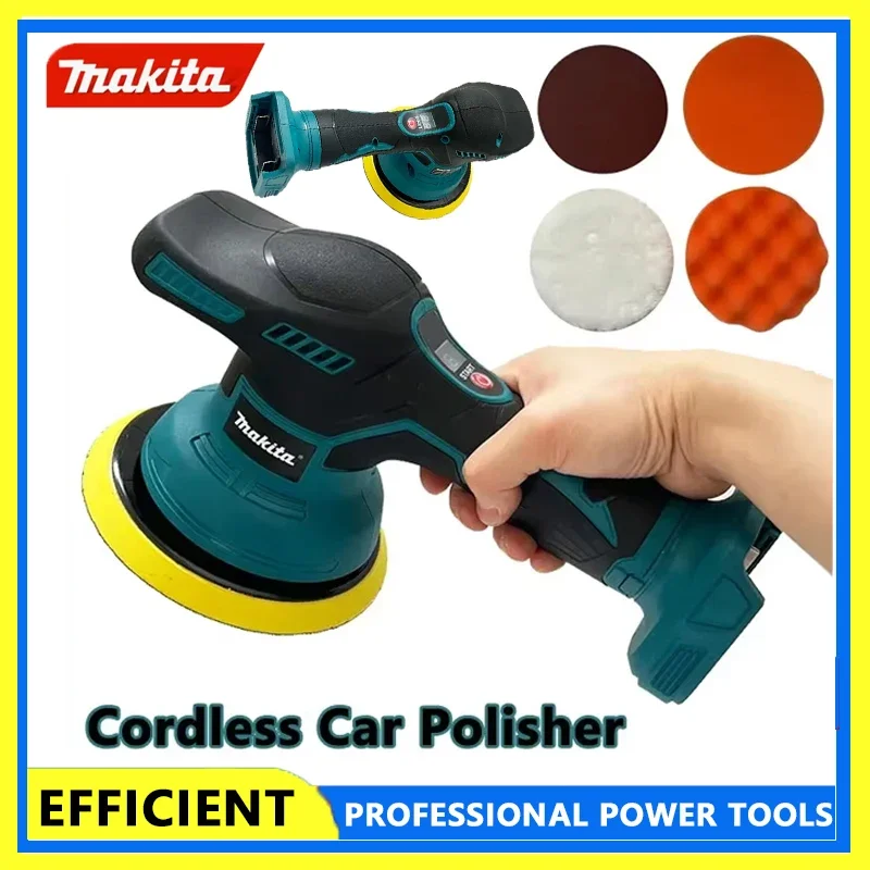 

Makita Cordless Polisher 8 Gears Digital Display Electric Polisher Auto Car Waxing Polishing Machine For 18V Lithium Battery