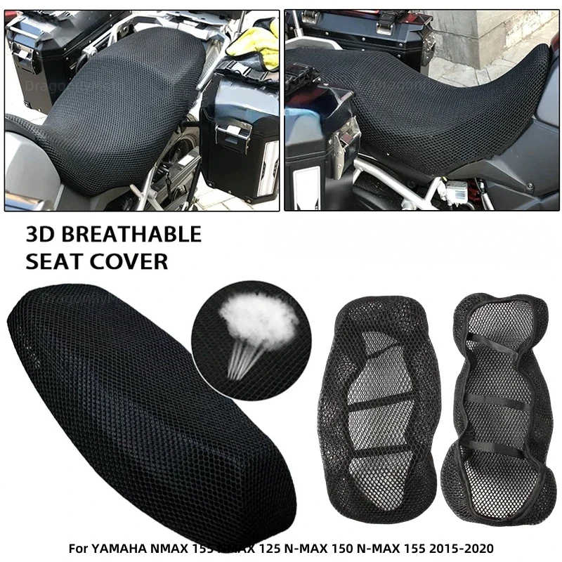 Motorcycle Cushion Seat Cover For YAMAHA NMAX 155 NMAX 125 N-MAX 150 N-MAX 155 2015-2020 Breathable Summer Cool 3D Mesh