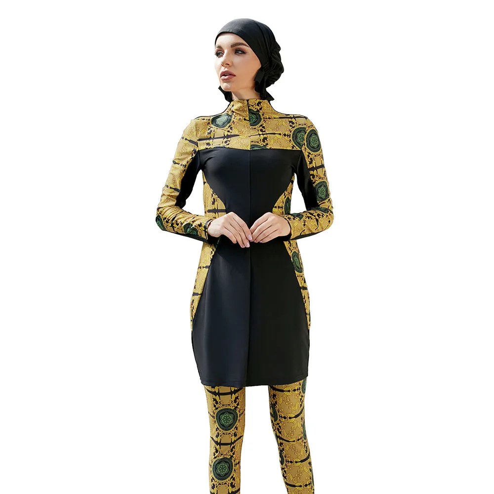 

Burkini Femme Musulmane Maillot De Bain мусульманские женщины хиджаб купальник скромный принт купальники исламские купальные костюмы купальный костюм