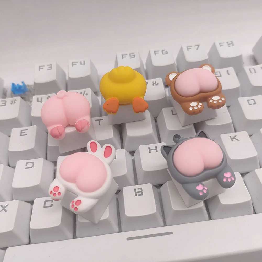 Cat Paw Butt Key Cap Animal Keycaps For Mechanical Gaming Keyboard Custom ESC Keycap Cherry Mx Switch For PC Gift For Birthday