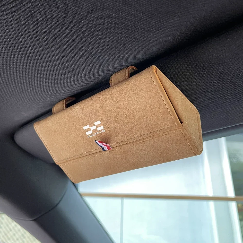 For Aiways U5 PRO SE Bj U6 U7 Ion RG Nathalie 2020 2021 2022 Car Sun Visor Glasses Case Storage Box Auto Interior Accessories