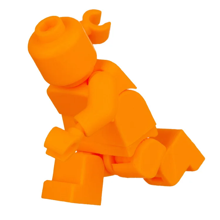 Mehrfarbige Mini-Figuren-Bausteine mit mehreren Gelenken, ultra-bewegliche Drittanbieter-Figurenzubehörteile