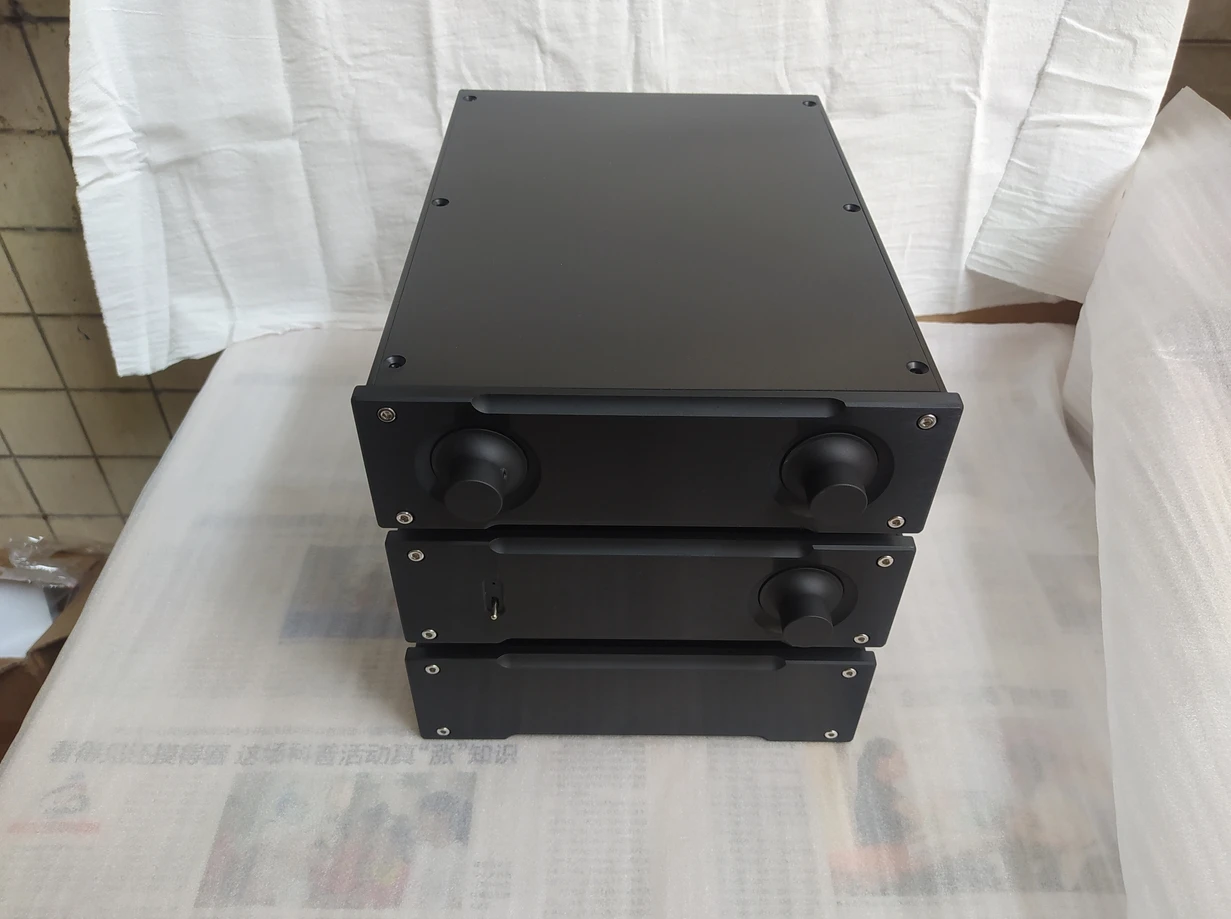 

JY Новый черный корпус усилителя из алюминиевого сплава 2307, HIFI DIY, корпус предусилителя, блок питания