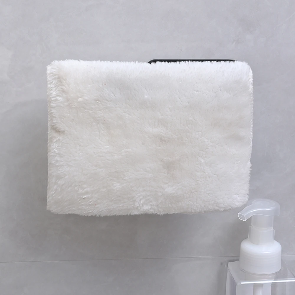 1Pc Wall Mounted Toilet Paper Holder No Punching Tissue Towel Roll Bathroom Towel Rack Bathroom Accessories Material Plastic