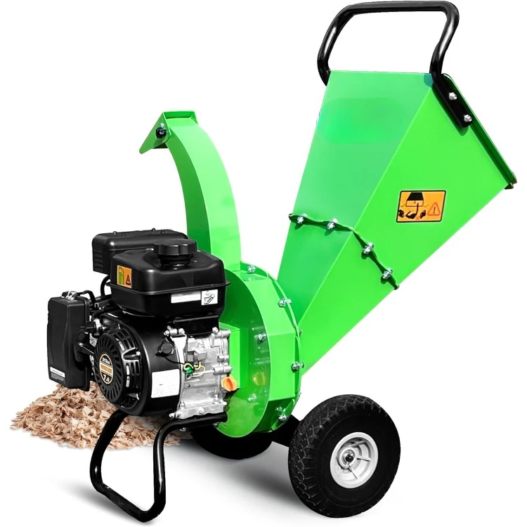 

S3 Wood Chipper Shredder, 7HP 212cc Gas Powered Heavy Duty, 3" Max Wood Diameter Capacity, 15: 1 Reduction Ratio