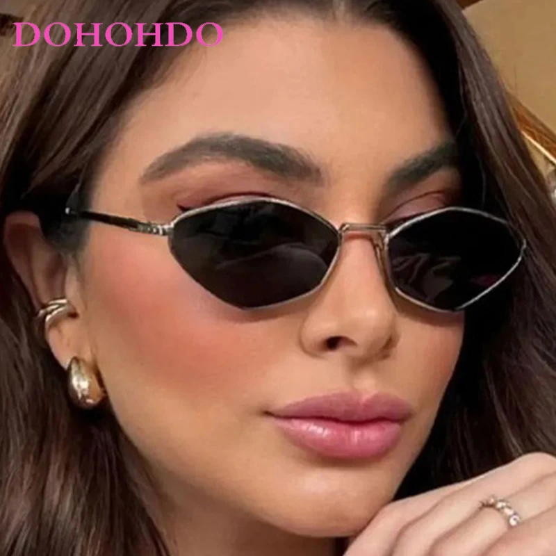 

Fashion Metal Small Cat Eye Women Sunglasses Luxury Brand Designer Men Sunglass Outdoor Drive Travel Shade Eyewear UV400 Lentes