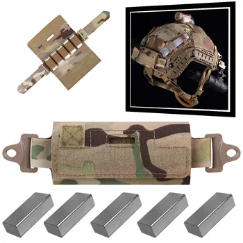 Taktik Kask Karşı Denge Ağırlık Çantası NVG Karşı Ağırlık Kılıfı OPS Hızlı Airsoft Paintball Kask için Beş Sayaç Bloklu