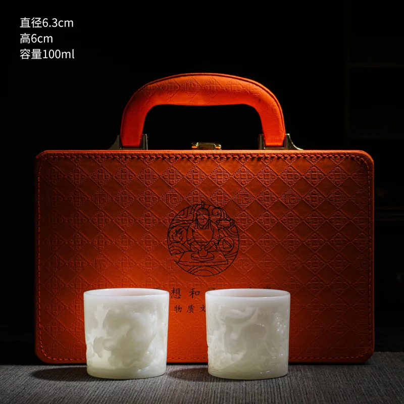 

Ice Jade Master Single Dragon and Phoenix Pair High-end Gift Box Brewing Personal Specialty Tea Cup