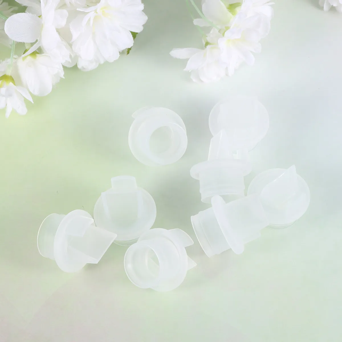 

8pcs Silicone Breast Pump Duckbill Valve Replacement For Electric Manual Pump Anti-Backflow Valve Smooth Milk Collection