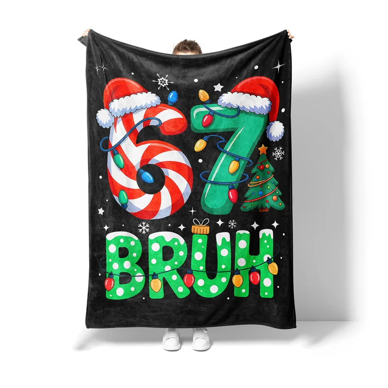Aertemisi Funny Christmas Meme Six Seven Pet Blanket for Small Medium Large Dog Cat Puppy Kitten Couch Sofa Bed