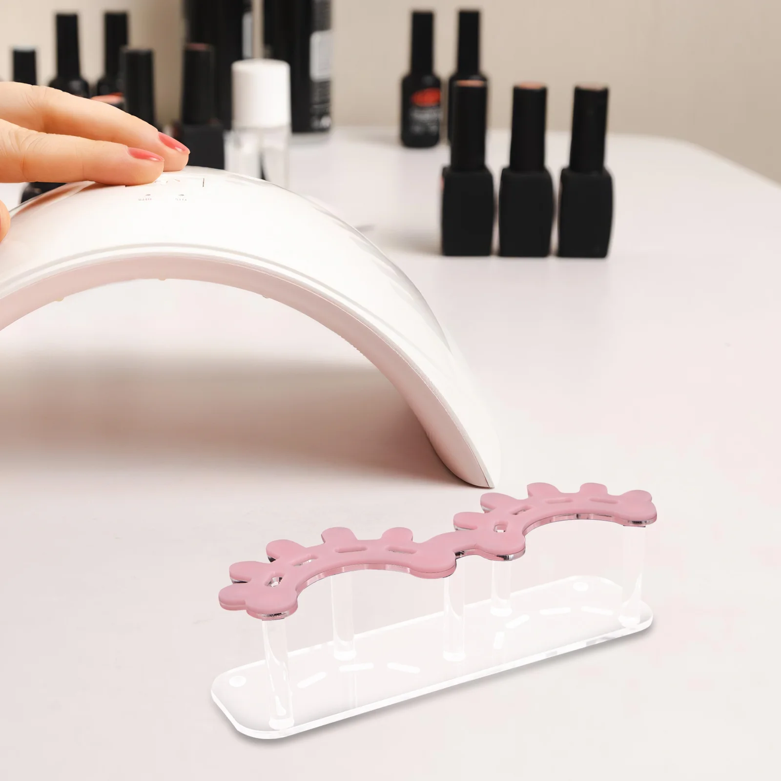 8 Slot Eyelash Tweezer Holder Stand Acrylic Tweezer Storage Organizer for Lash Extensions Tools Salon Tabletop Display Rack