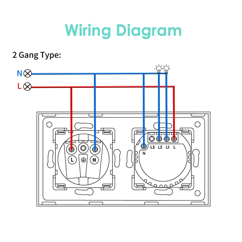 Imagem -06 - Bingoelec Wifi Interruptor do Sensor de Toque com Soquete Comum Painel de Vidro Cristal 158*86 mm Tomada de Parede e Interruptor de Luz 3gang 1way