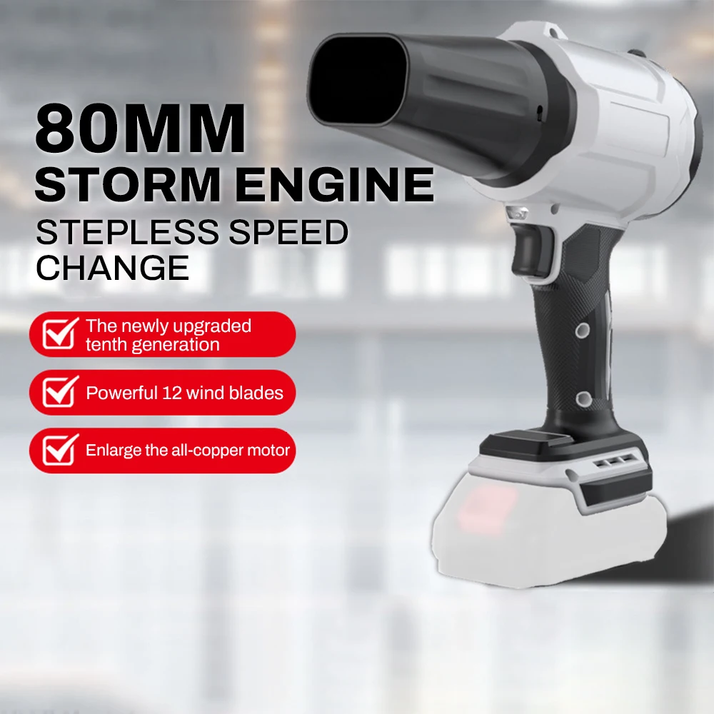 

2000W Electric Turbo Blowers 80mm LED Jet Fan Portable Handheld Powerful Air Blower Violent Car Dryer For Makita 18v Battery