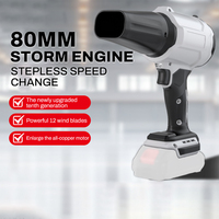 2000W Electric Turbo Blowers 80mm LED Jet Fan Portable Handheld Powerful Air Blower Violent Car Dryer For Makita 18v Battery