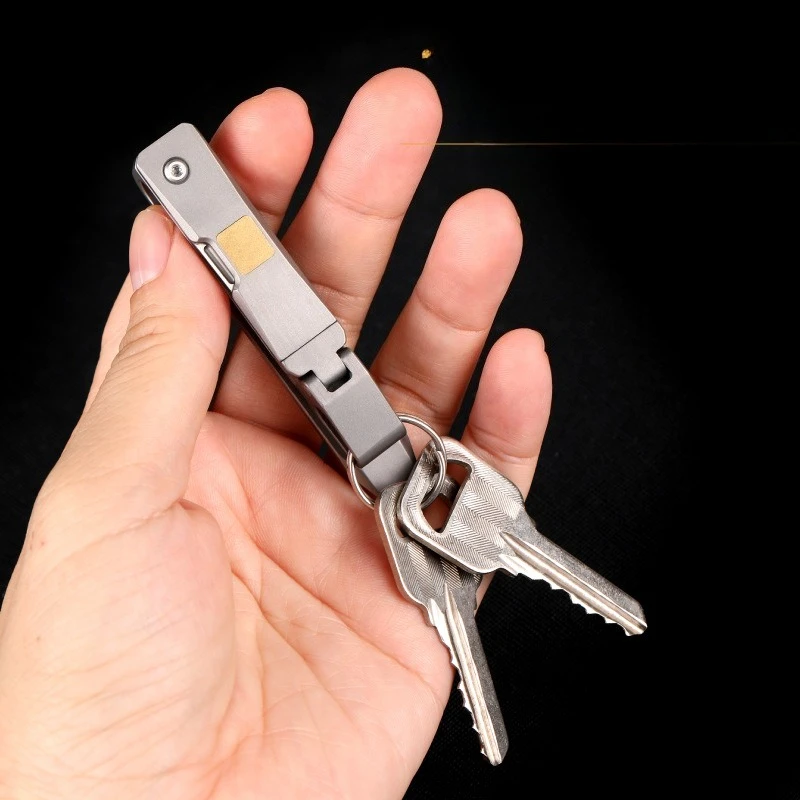 

New Tc4 Titanium Alloy Multifunctional Lightweight Small Pry Bar Bottle Opener Portable Camping and Hiking EDC Pocket Tool
