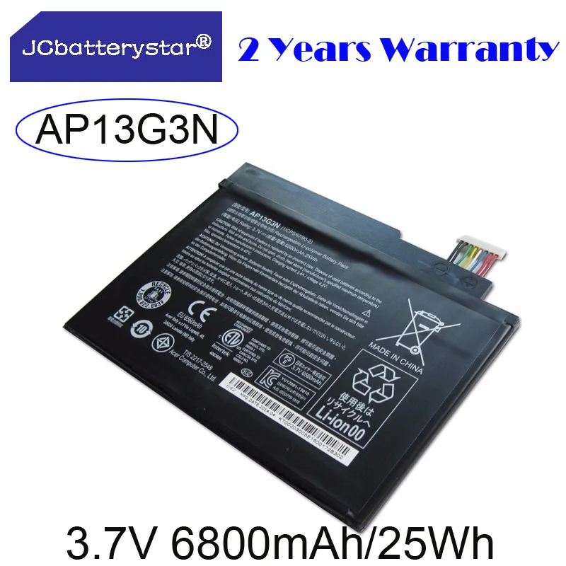 JC high quality new Laptop Battery AP13G3N 3.7V/25Wh/6800mAh For Iconia W3-810 8' Series Tablet PC