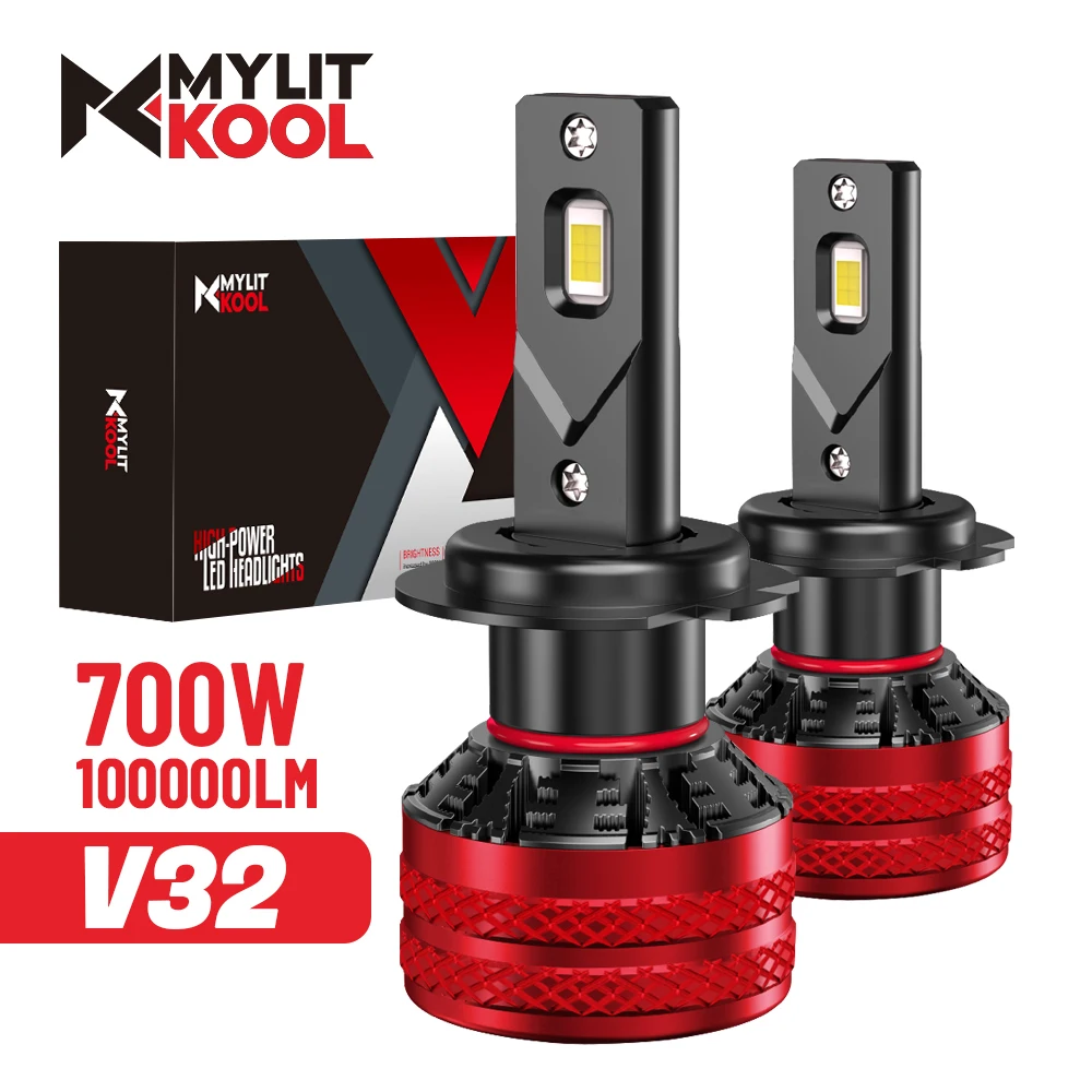 

100000lm 700W Car LED Headlight Bulb Daytime Running Lights H4 H7 H1 H11 9005 9006 9012 Auto Headlamp 3570 Chip 6000K Fog Light