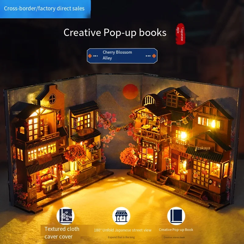 DIY 3D miniatuur huisboekstandaardmodel – stereo-assemblagespeelgoed voor jongens en meisjes, leuke stressverlichtingsactiviteit, ideaal 520 Valentijn