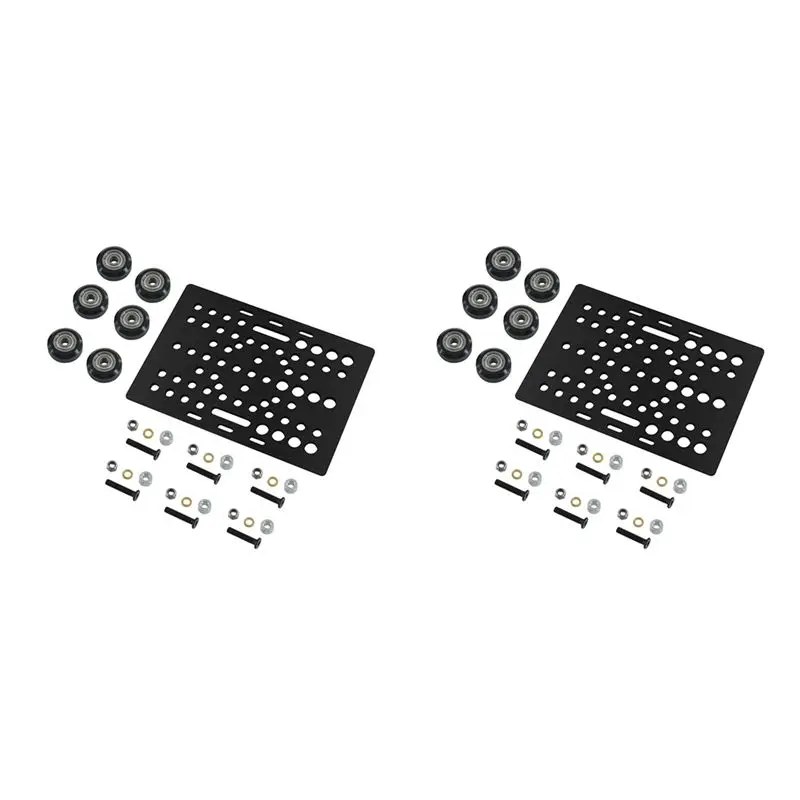 【FLASH-SALE!】2X V-Slot Gantry Plate Set 20-80Mm With V-Slot Solid V Wheel POM Kit For Profiles CNC Machine Part 3D Printer Parts