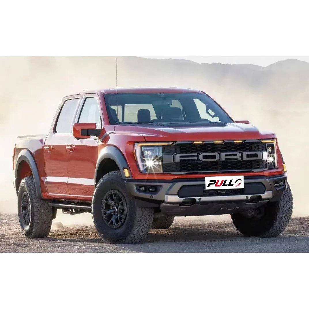 Body Kit Contain Front and Rear Bumper with Grille and Hood Auto Lamps for Ford F-150 2015-2020 Upgrade to 2021 raptor Style