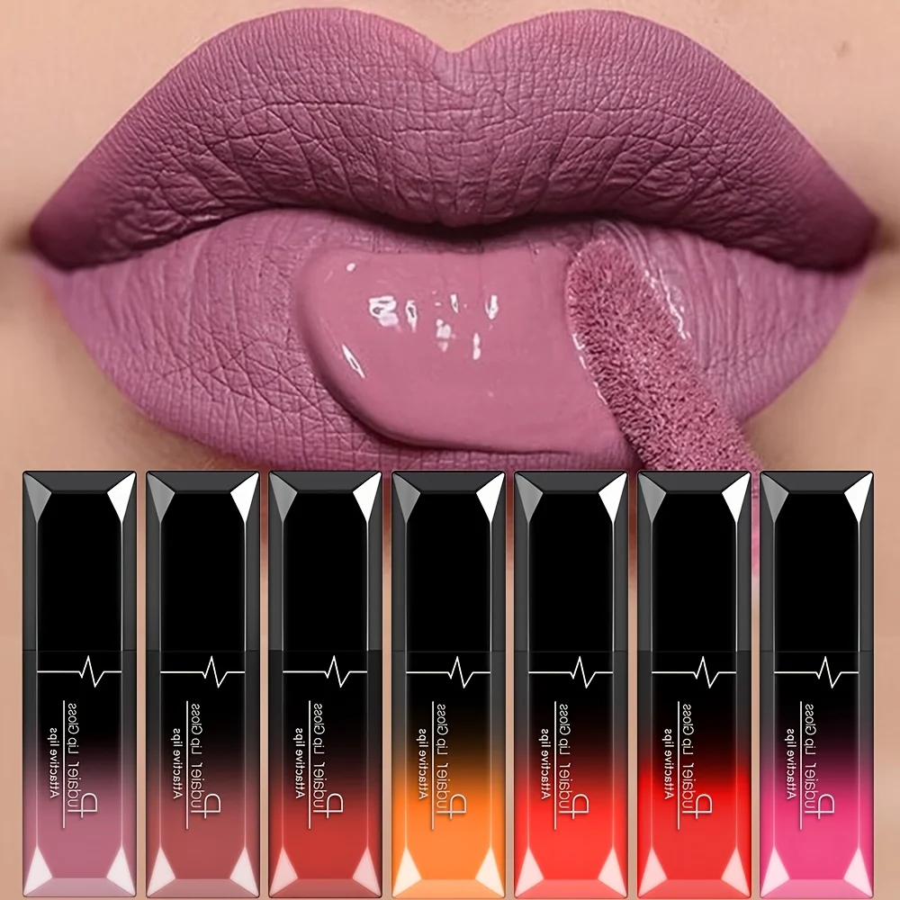 أحمر شفاه سائل مخملي غير لامع مقاوم للماء 17 لونًا، يدوم طويلاً، كوب غير لاصق، مكياج شفاه مثير للتاريخ