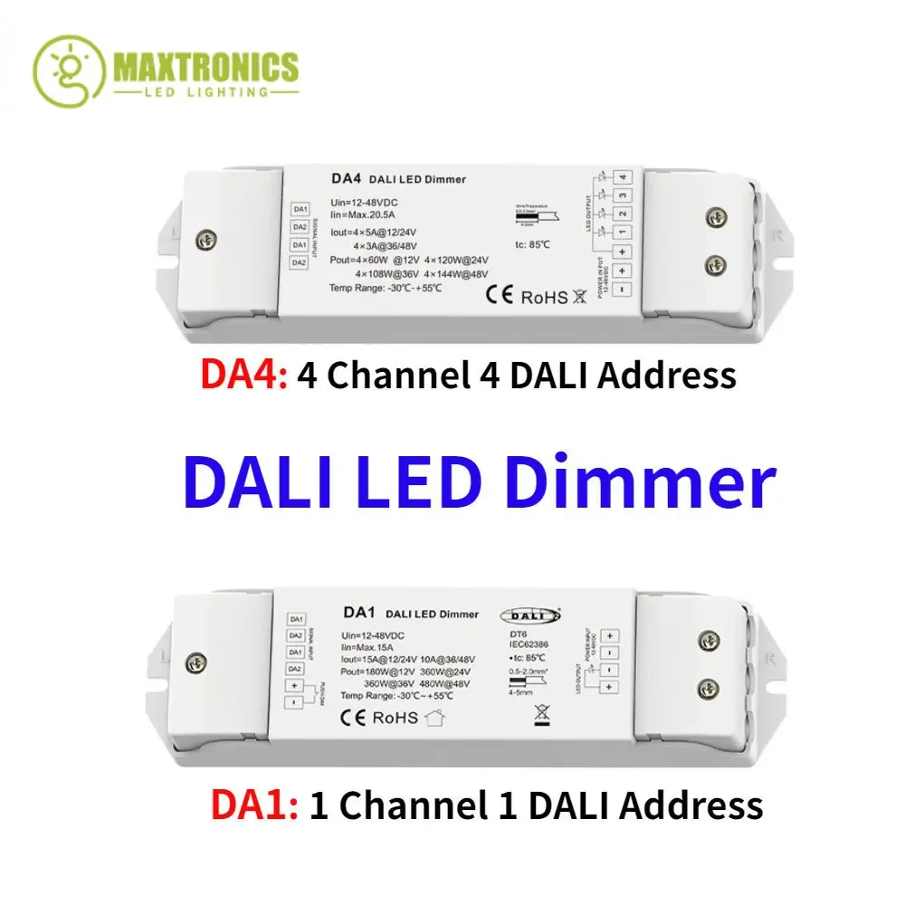 

Новинка, регулятор яркости постоянного тока 12-48 В, 1/4 каналов, с постоянным напряжением, DALI светодиодный диммер, DA1/4 выход, регулировка яркости, регулировка яркости, несколько режимов защиты