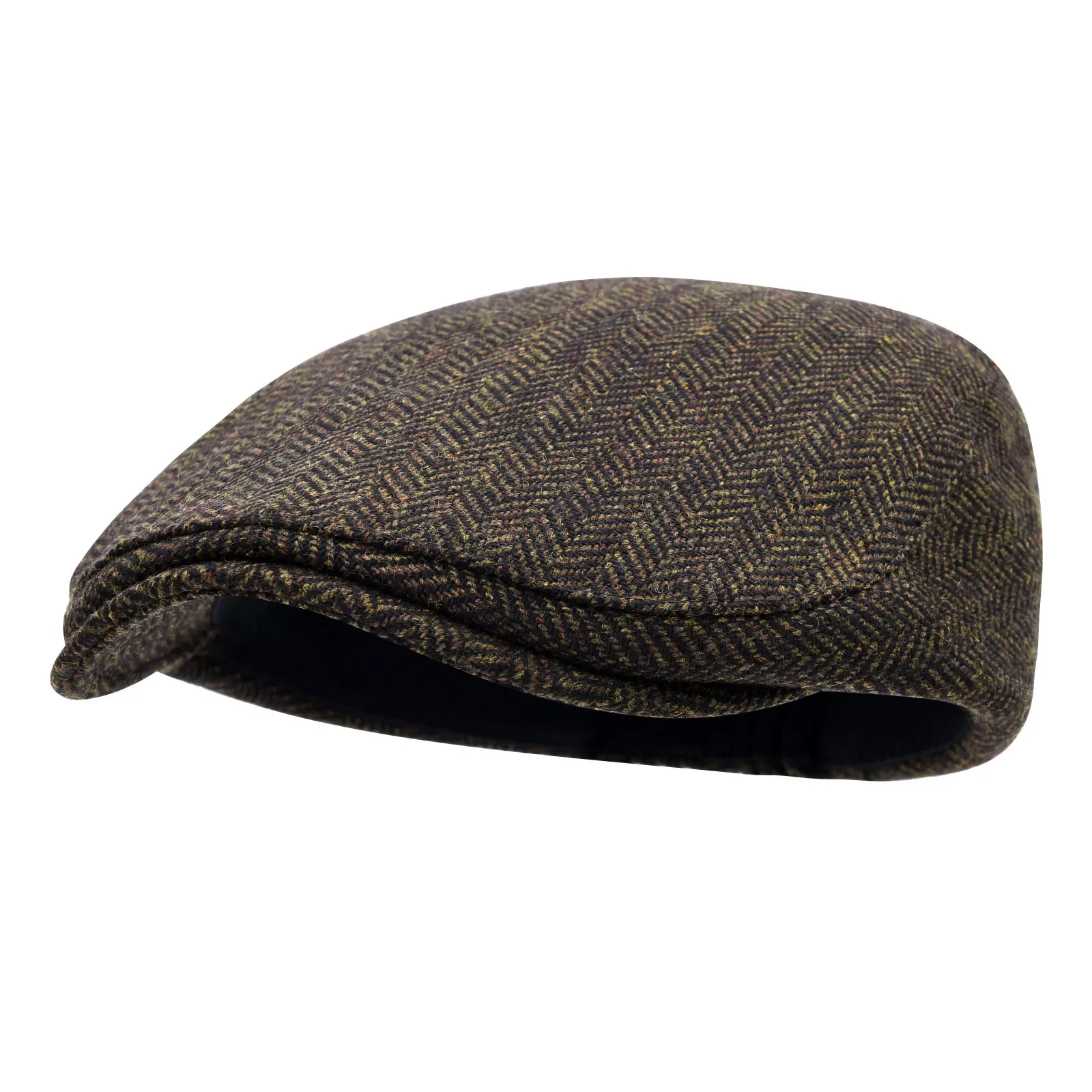 

Men's Flat Cap Wool Tweed Driving Irish Gatsby Cabbie Golf Vintage Newsboy Hat