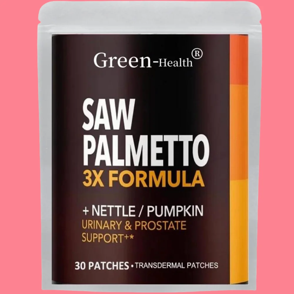 Saw PalmettoTransdermal Patches Stinging Nettle Pumpkin Seed Extract Urinary Health Prostate Support for Men's Health 30 plastrów